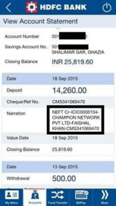 Champcash Payment Proof