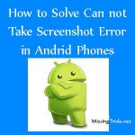 Couldn’t Save Screenshot Storage may be in Use Error Solution